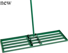 LANDZIE - The Original Lawn Leveling Rake – 36" Steel Handle Yard Leveler