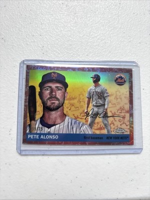 Pete Alonso Topps Chrome Platinum /75 Orange Color Match