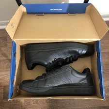 K-Swiss Men 9M Casper Court Sneakers Black Leather Lace Up Low Top 05586-010-M