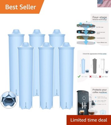 Jura Replacement Coffee Filter Pack of 6 - Chlorine Reduction Guaranteed