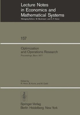 Henn - Optimization and Operations Research   Proceedings of a Worksho - X555z