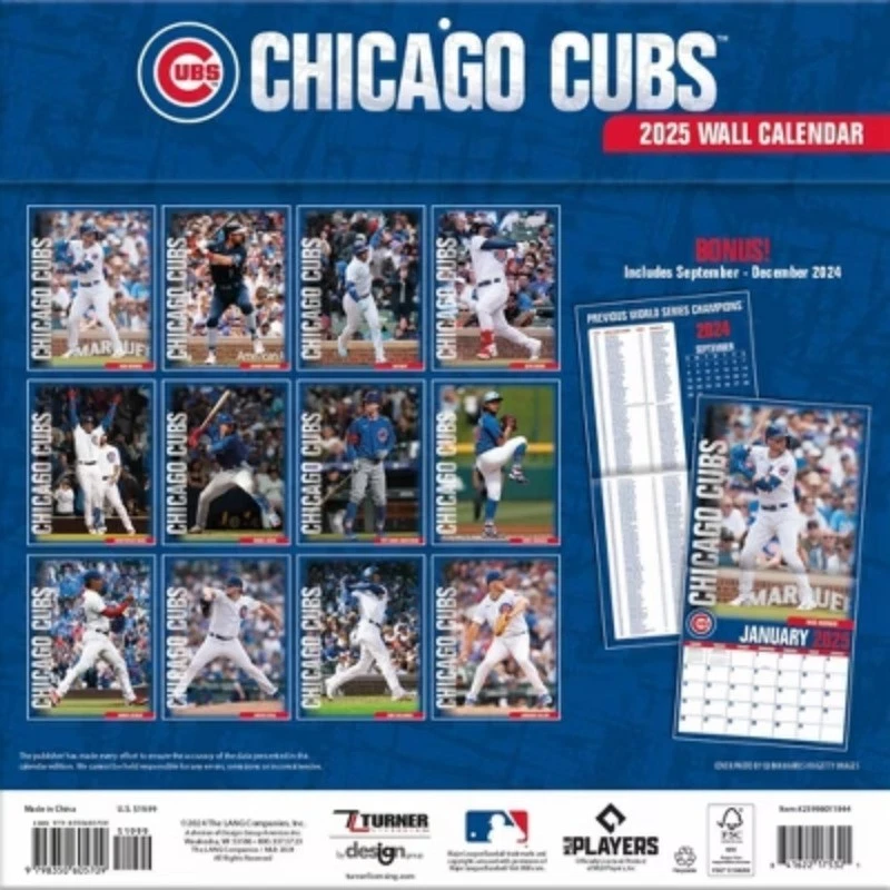 Chicago Baseball 2026 Team Wall Calendar