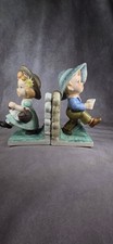 Bookends Ucagco Ceramic Boy  Girl Made in Japan 6.5" Tall Collectible Vintage