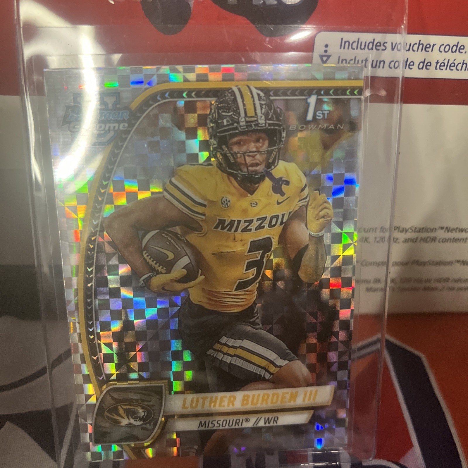 2024 Bowman Chrome University X-Fractor Luther Burden III #123 1st