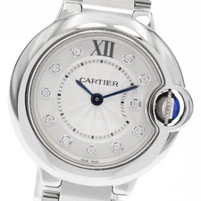 CARTIER Baron blue SM WE902073 11P diamond Quartz Ladies Watch_919117