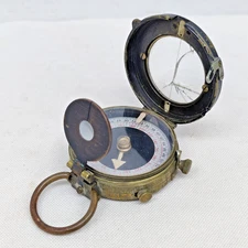 WW1 Era US Engineer Corps C-E 1918 Military Compass Solid Brass No 14909 WWI