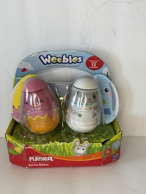 Playskool Weebles Wobble Figures 2010 Spring Basket Chick Lamb Easter Set Sealed