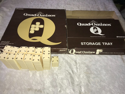 RARE Vintage 1978 PRESSMAN 4422 Square DOMINOS Ultimate QUAD-OMINOS 3D Tile GAME