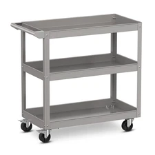 3-Tier Metal Utility Cart 400 lbs Storage Service Trolley Tool Storage