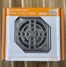 Kerdi-Drain 4 in. Nickel Drain Grate (NEW) KD4GRKET