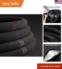 Suede Cover For All Seasons Auto Steering Wheel Cover Ultra Thin Non Slip D