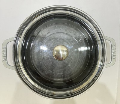 STAUB Cast Iron Dutch Oven Cocotte with Glass Lid 4 QT