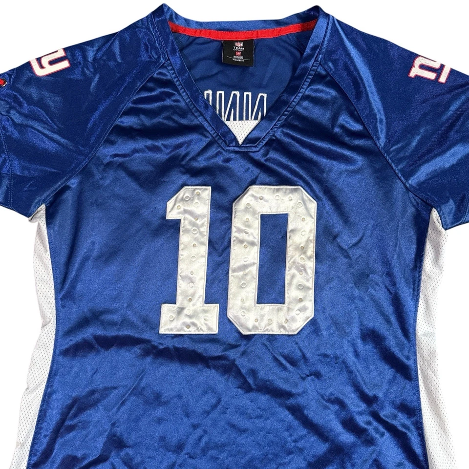 Camiseta deportiva vintage Eli Manning #10 New York Giants deslumbrada para mujer M Foto 3 de 4