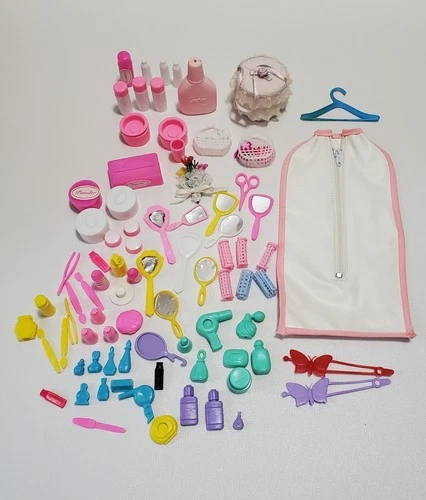 Vintage Lot Of Barbie, Fashion Doll, Toiletries Accessories, Bathing, 84PC