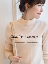 Turtleneck 100 Pure Cashmere Sweater Pullover, Thickened Knitted Wool Sweater