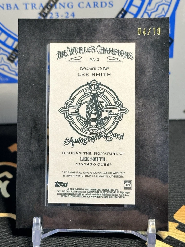 2024 Topps Allen & Ginter X Lee Smith черная рамка мини автограф 4/10 - Изображение 2 из 2