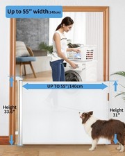 Retractable Baby Gate for Doorways and Stairs, Mesh Safety Gate for Pet, Indoor