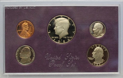 Proof Set Run (Clad) 1984 -1993 - 50 US Coins - OGP B4 - Picture 5 of 7