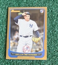 DELLIN BETANCES - 2012 BOWMAN GOLD PARALLEL ROOKIE CARD # 217 - YANKEES - MLB. rookie card picture