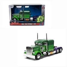 35179 1/24 Jada Hulk 1992 Peterbilt 379 (Green) Diecast Car Model