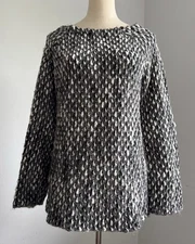 Gottardi Women S Chunky Knit Slouchy Pullover Sweater Wool Blend Layering Y2K