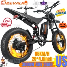 CHEEVALRY G20 3000W Electric Motorcycle 48V 20AH 20*4.0" Fat tire E-bike 85km/h
