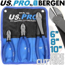 US PRO Side Cutters Diagonal Cutting Pliers Wire Cable Snips 6" - 8" - 10" Long