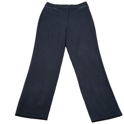 Marineblaue elegante Damenhose Größe 10 normales gerades Bein Smart Work Stretch von M&S