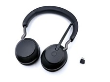 Jabra Evolve2 65 Stereo Wireless On-Ear Headset UC, USB-C Link 380 - Black
