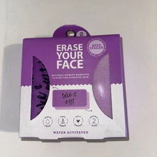 Reusable Makeup Removing Cloths Erase Your Face Travel Reusable Sensitive 2 Pack