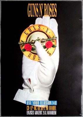 GUNS N ROSES - 1991 - Promotion - Use Your Illusion 1&2 - Poster - plus Konzert