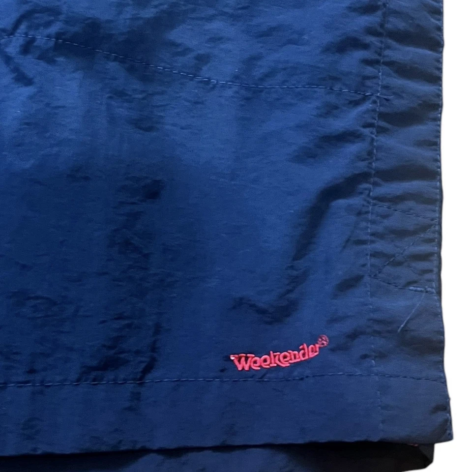 Weekender Sportswear Men’s XL Navy Blue Nylon Beach Summer Swim Trunks Shorts - Image 3 of 4