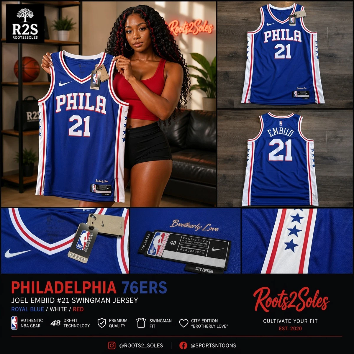 Philadelphia 76ers Blue NBA Jerseys for sale | eBay