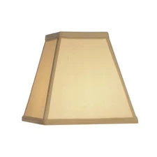 Stiffel ST178 4 x 8 x 7.5 Tan Silk Shantung Hardback Tapered Square Lamp Shade