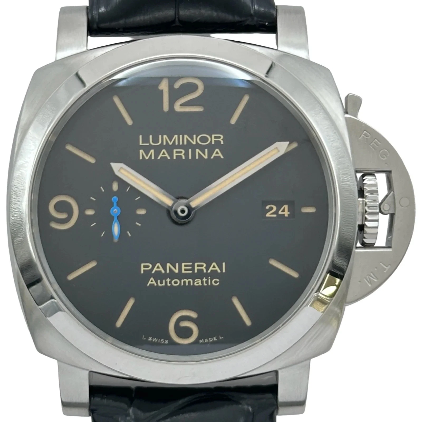Panerai — PANERAI Luminor 1950 3 PAM01312 44mm SS Black Dial Automatic Date Watch #OKW1929