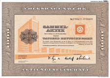 Volkswagen Werk AG Wolfsburg 1961 Pierwsza akcja ludowa DM VW Beetle Auto H. Nordhoff