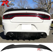 Fit 15-23 Dodge Charger V3 Style Rear Trunk Spoiler Wing Lip ABS Matte Black