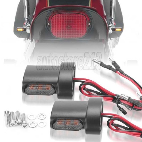 2x Indicatore Moto Segnale di Direzione Posteriore Frecce Luce per Softail per Sportster - Foto 6 di 14