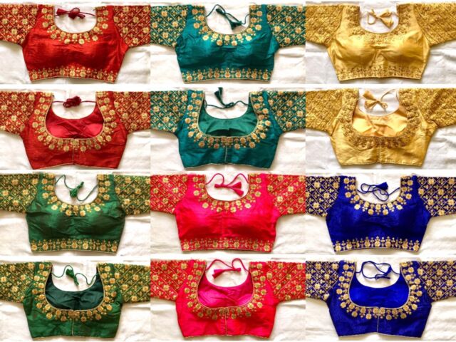Women's Brocade Designer Saree Blouse Beautiful Lehenga Crop Top Part Wear Choli Women's Brocade Designer Saree Blouse Beautiful Lehenga Crop Top Part Wear Choli