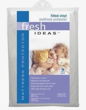 Fresh Ideas Waterproof Vinyl Fitted Mattress Protector, Queen UPC 010482002959