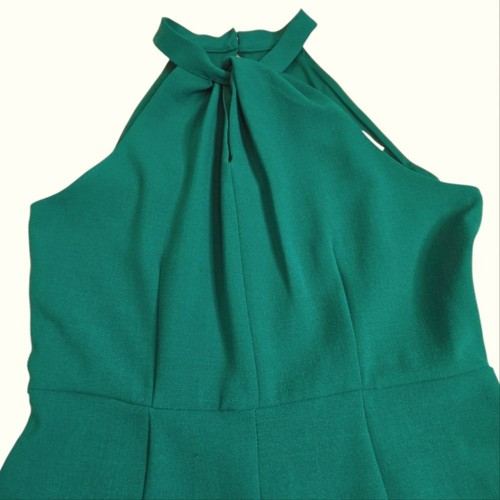 Julia Jordan Kelly green wide leg halter neck jumpsuit 12 - Picture 4 of 14