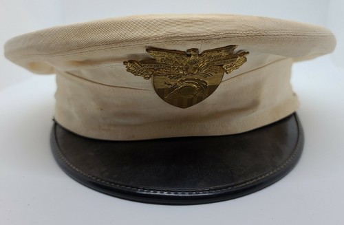 White Military Cadet Hat Dress Cap 
