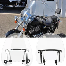For Harley Sportster XL1200 XL883 18"x16" Clear Motorcycle Windscreen Windshield