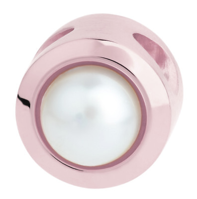 Serious Design Evia Pendant AN835 with Pearl Stainless Steel Rose Gold