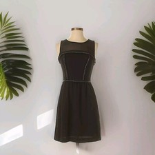 Vera Wang Princess Juniors Size 5 Dress Party LBD Black Silver Chain Fringe