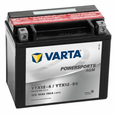 Varta Powersports AGM 510 012 009 YTX12-4 YTX12-BS Motorradbatterie Quad Trike