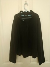 Girls Gap Quarter 1/4 Zip Pullover Black Fleece