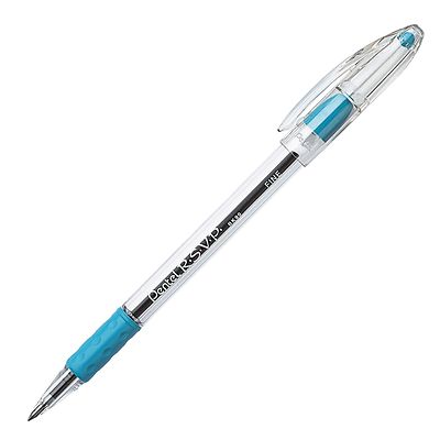 BK90-S Pentel RSVP Ball-Point Stick Pen, 0.7mm Fine Tip, Sky Blue, Pack of 1