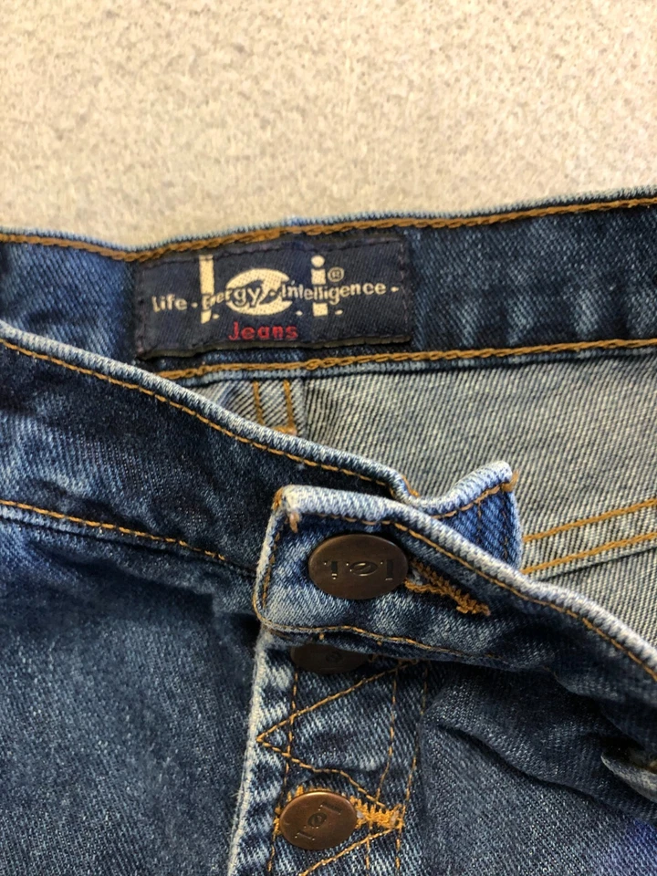 Pantalones Cortos L.E.I Jean Junior Niña Adolescente Talla 14.5 Denim Oscuro De Colección Tiro Alto Foto 3 de 4