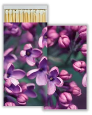 Lilacs Set of 6 Large Matchboxes with Wooden Matches